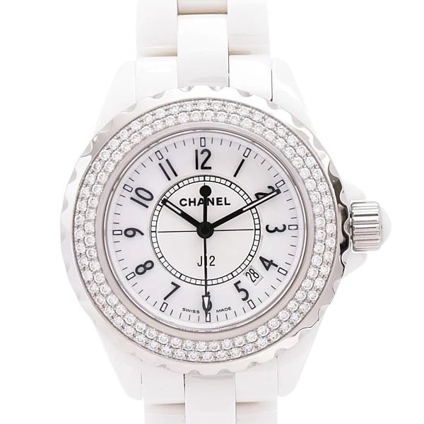 CHANEL J12 WATCH: Chanel J12 Watch Brand: CHANEL Type: Wrist watch Material: CE Color: Dial Color White Dial Size: [ Case size (including crown) ] 38.8mm [ Band size (cm) ] 17cm Accessories: None Accessorie