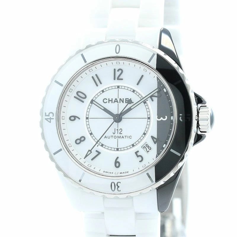 CHANEL J12 PARADOX CALIBER WATCH: Chanel J12 Paradox Caliber Watch Brand: CHANEL Type: Wrist watch Material: Case Material Ceramic/Stainless Steel Band Material Ceramic Color: Dial Color White/Black Size: [ Case size ] 38mm [