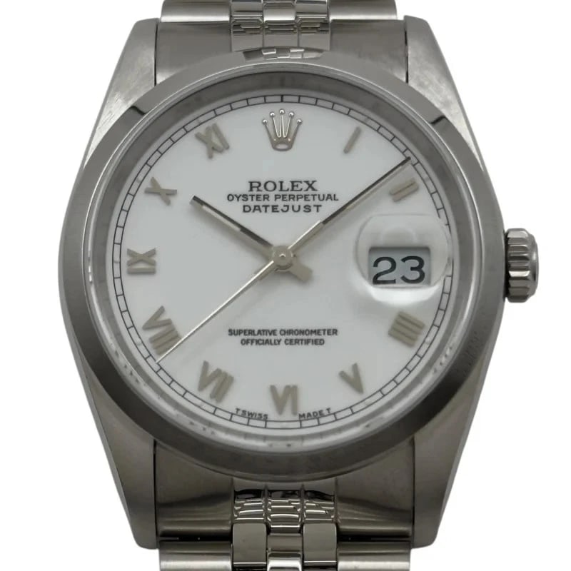 ROLEX DATEJUST WHITE WATCH (1 of 7)