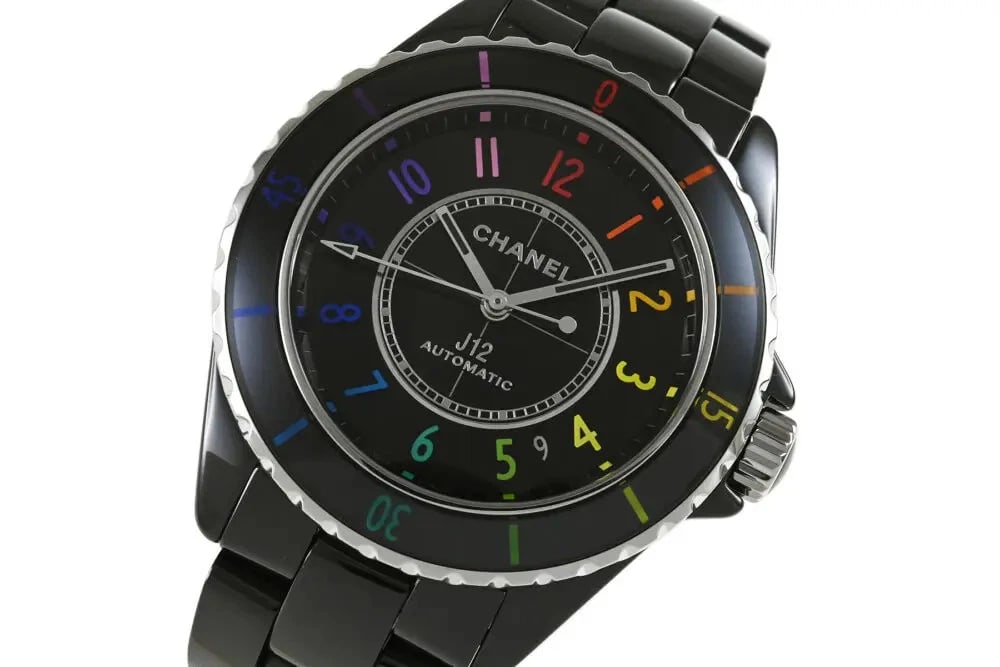 CHANEL J12 BLACK ELECTRO CALIBER WATCH: CHANEL J12 Black Electro Caliber Watch Brand: CHANEL Type: Wrist watch Material: CE Color: Dial Color Black Size: Case Thickness 12.5mm [ Case size ] 38mm [ Arm circumference size ] 17.5cm 