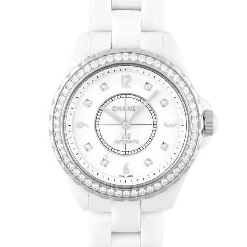 CHANEL J12 WATCH: CHANEL J12 Watch Brand: Chanel Type: Wrist watch Material: ceramic Color: Dial Color White Size: [ Case size ] 38mm Accessories: None Accessories Notice: When purchasing pre-owned goods,