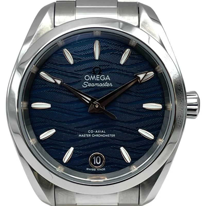 OMEGA SEAMASTER AQUA TERRA CHRONOMETER NAVY WATCH: Omega Seamaster Aqua Terra Chronometer Navy Watch Brand: OMEGA Type: Wrist watch Material: SS Color: Dial Color Navy Size: [ Case size ] 34mm / Case shape: Round face / Case thickness: 11.7mm