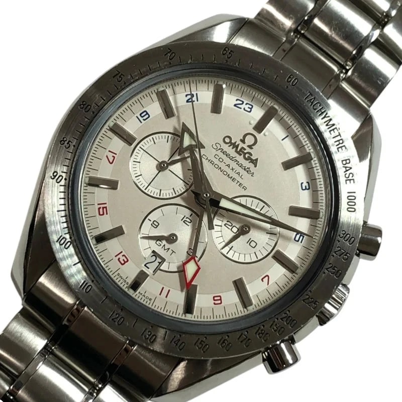 OMEGA SPEEDMASTER BROAD ARROW WATCH: Omega Speedmaster Broad Arrow Watch Brand: OMEGA Type: Wrist watch Material: Stainless steel Color: Dial Color White Dial Size: [ Case size ] 44mm / Case shape: Round face [ Arm circumference