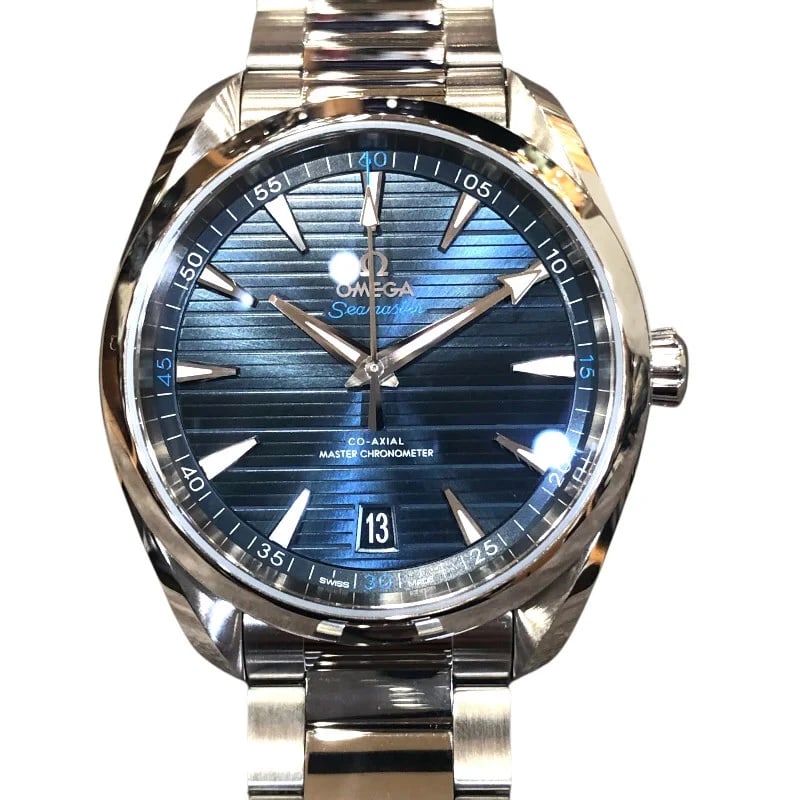 OMEGA SEAMASTER AQUA TERRA CO AXIAL BLUE WATCH: Omega Seamaster Aqua Terra Co Axial Blue Watch Brand: OMEGA Type: Wrist watch Material: SS Color: Dial Color Blue Size: [ Case size ] 40mm / Case shape: Round face / Case thickness: 13.3mm [