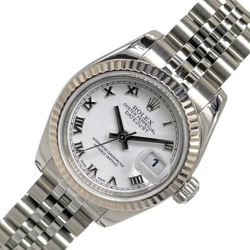 ROLEX DATEJUST WHITE SS/K18WG WATCH: Rolex Datejust White SS/K18WG Watch Brand: ROLEX Type: Wrist watch Material: SS/K18WG Color: Dial Color White Size: [ Case size ] 26mm / Case shape: Round face [ Arm circumference size ]