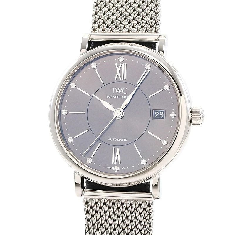 IWC PORTOFINO WATCH: IWC Portofino Watch Brand: IWC Type: Wrist watch Material: Case Material Stainless Steel Band Material SS Color: Dial Color Gray Size: [ Case size ] 37mm [ Arm circumference size ] 18.5cm 