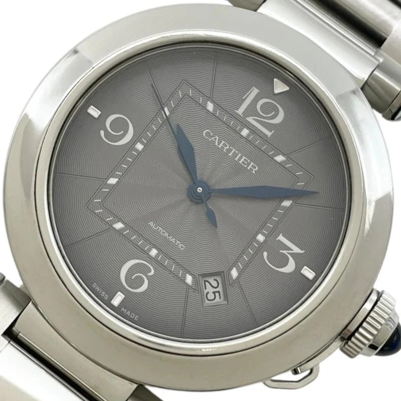 CARTIER PASHA WATCH: Cartier Pasha Watch Brand: CARTIER Type: Wrist watch Material: SS Color: Dial Color Gray Size: [ Case size ] 41mm / Case shape: Round face / Case width: 41mm / Case height: 41mm / Case