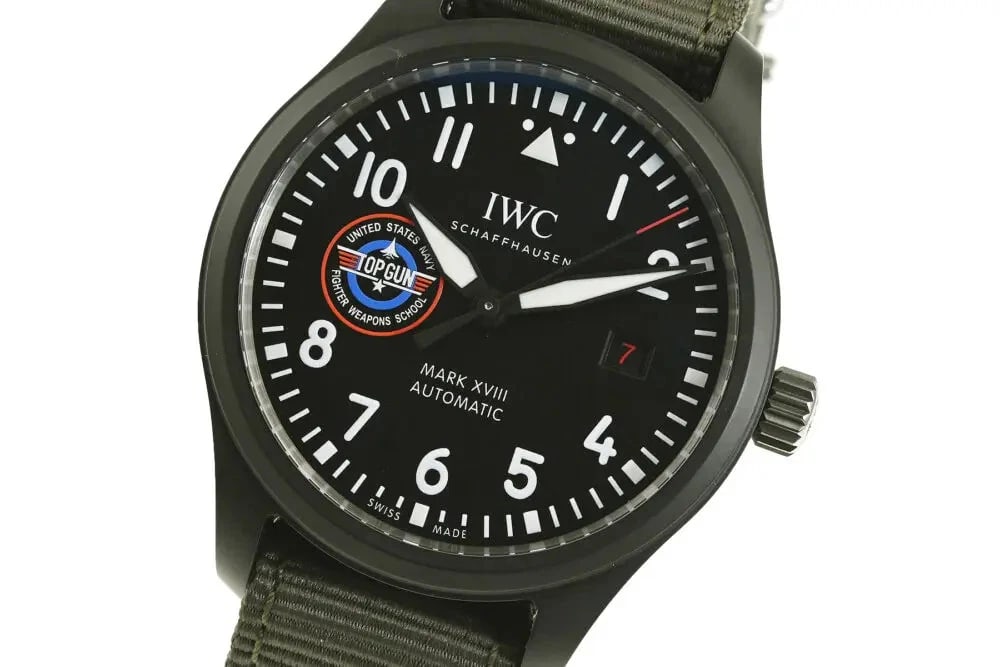 IWC PILOT'S WATCH MARK TOP GUN WATCH: IWC Pilot's Watch Mark Top Gun Watch Brand: IWC Type: Wrist watch Material: Case Material CE Band Material Genuine Belt, Buckle Color: Dial Color Black Size: Case Size 41mm Case Thickness 11mm