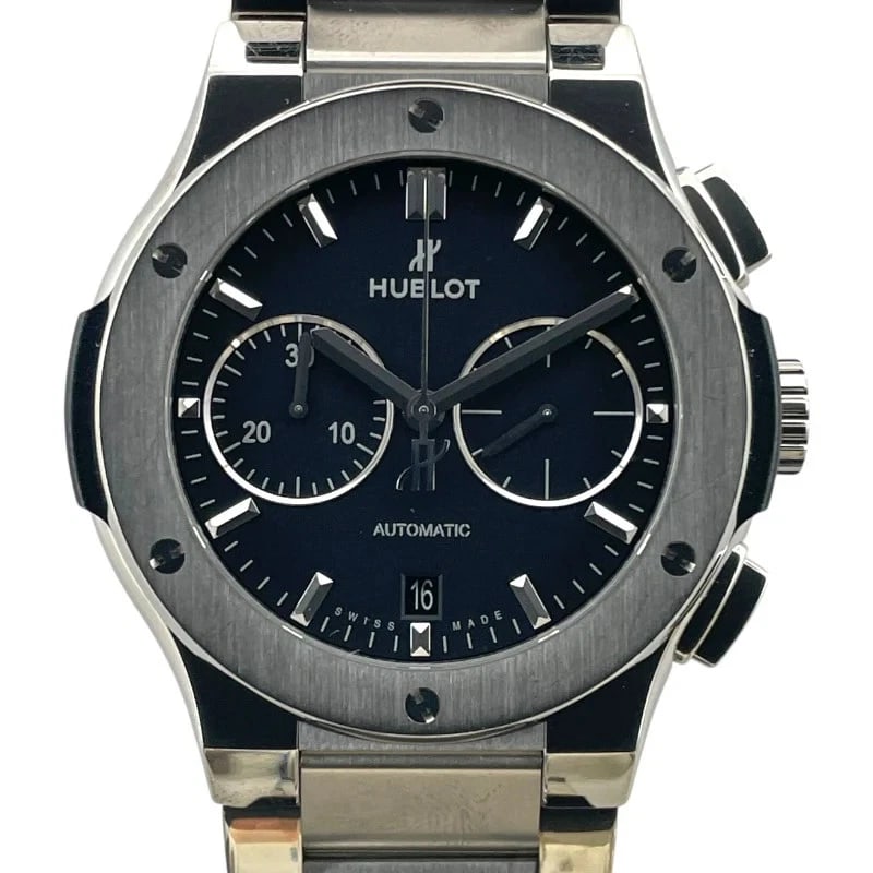 HUBLOT CLASSIC FUSION INTEGRATED BRACELET BLACK TITANIUM WATCH: Hublot Classic Fusion Integrated Bracelet Black Titanium Watch Brand: HUBLOT Type: Wrist watch Material: titanium Color: Dial Color Black Size: [ Case size ] 42mm / Case shape: Round face /