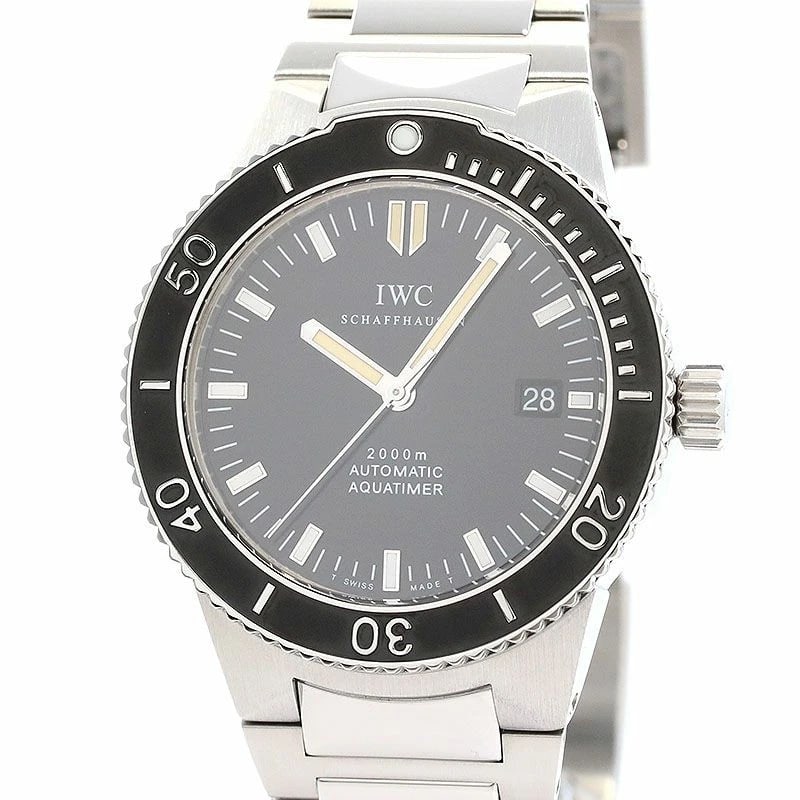 IWC GST AQUATIMER WATCH: IWC GST Aquatimer Watch Brand: IWC Type: Wrist watch Material: Stainless Steel Color: Dial Color Black Size: [ Case size ] 42mm [ Arm circumference size ] 18.5cm Accessories: None Accessories
