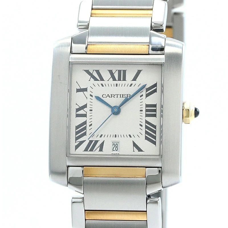 CARTIER TANK FRANÇAISE WATCH: Cartier Tank Française Watch Brand: CARTIER Type: Wrist watch Material: Case Material Stainless Steel/18K Yellow Gold Band Material Stainless steel/18K yellow gold Color: Dial Color Silver 