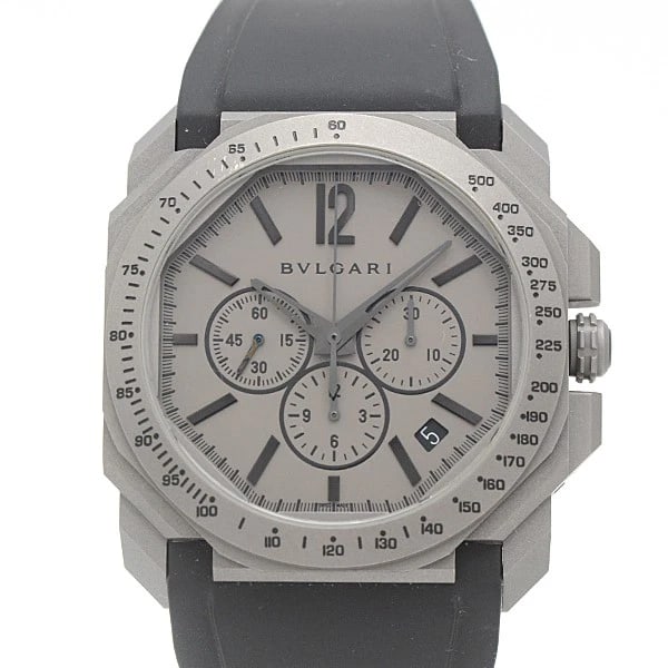 BVLGARI OCTO VELOCISSIMO CHRONOGRAPH WATCH: Bvlgari Octo Velocissimo Chronograph Watch Brand: BVLGARI Type: Wrist watch Material: TI Color: Dial Color Gray Dial Size: [ Case size (including crown) ] 45.6mm [ Band size (cm) ] Maximum