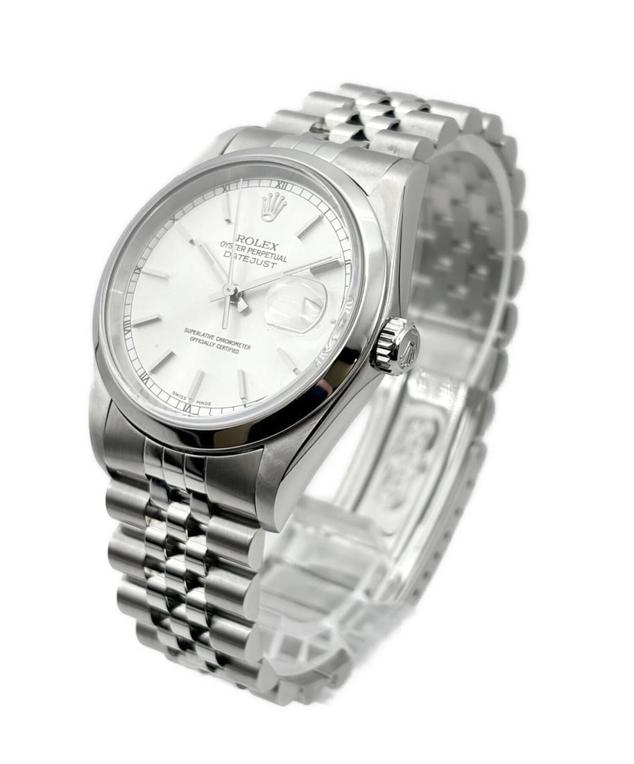 ROLEX DATEJUST SILVER DIAL WATCH - 2