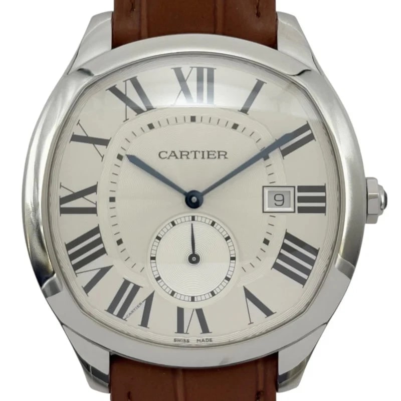 CARTIER DRIVE SILVER WATCH: Cartier Drive Silver Watch Brand: CARTIER Type: Wrist watch Material: Stainless steel Color: Dial Color Silver Size: [ Case size ] 41mm / Case thickness: 11.2mm Accessories: None Accessories