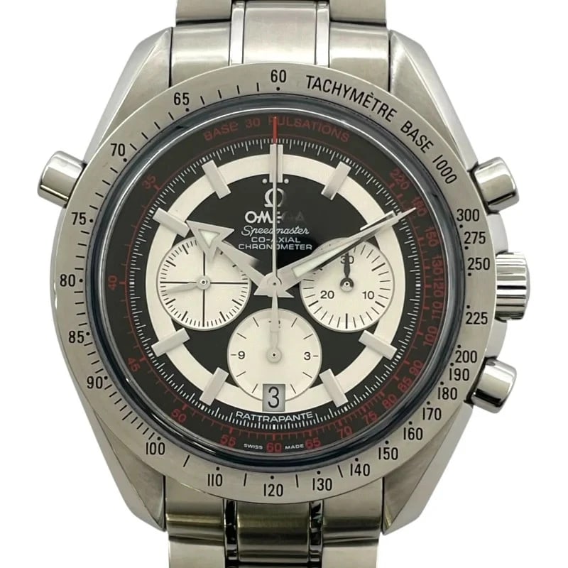 OMEGA SPEEDMASTER BROAD ARROW BLACK WATCH: Omega Speedmaster Broad Arrow Black Watch Brand: OMEGA Type: Wrist watch Material: SS Color: Dial Color Black Size: [ Case size ] 42mm / Case shape: Round face / Case thickness: 15.6mm [ Arm