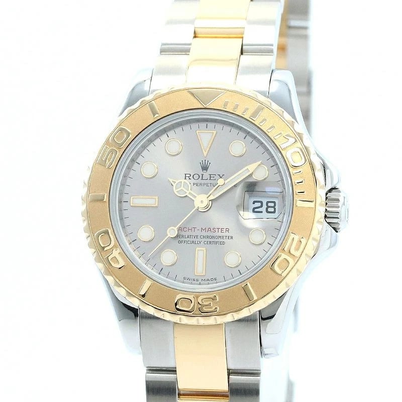 ROLEX YACHT MASTER WATCH: Rolex Yacht Master Watch Brand: ROLEX Type: Wrist watch Material: Case Material Stainless Steel/18K Yellow Gold Band Material Stainless steel/18K yellow gold Color: Dial Color Gray Size: [