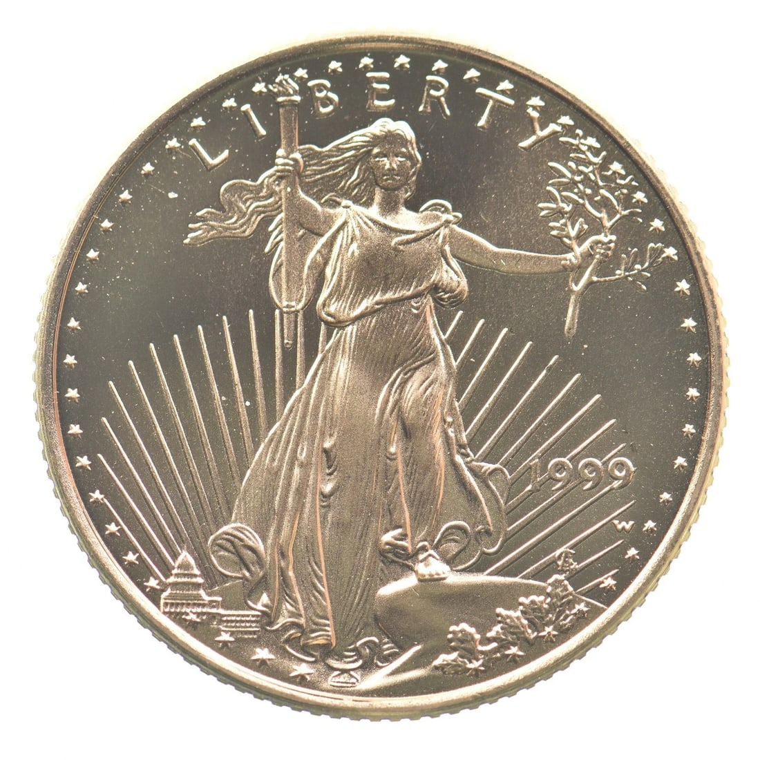 1999-W $10 BURNISHED GOLD EAGLE (1 of 4)