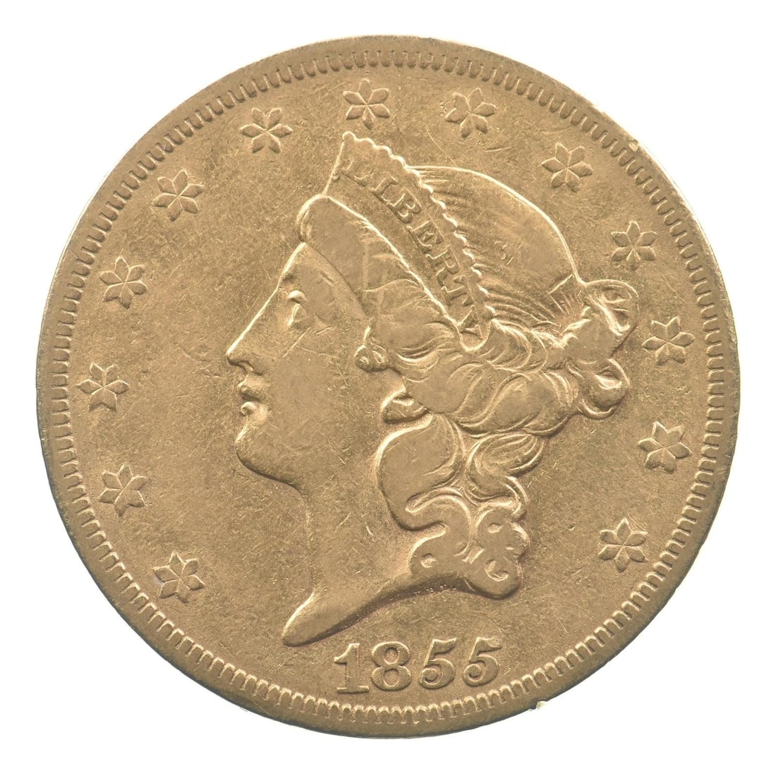 1855-S $20 LIBERTY HEAD GOLD DOUBLE EAGLE (1 of 2)