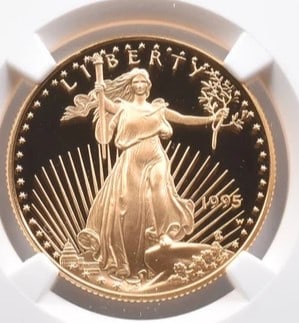 1995-W $25 AMERICAN GOLD EAGLE MERCANTI: 1995-W $25 American Gold Eagle Mercanti Brand/Mint: None Year: 1995 Denomination: $25 Country of Origin: United States Accessories: None Accessories Notice: When purchasing pre-owned goods,