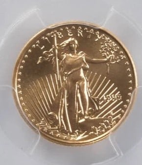 1995 $5 AMERICAN GOLD EAGLE: 1995 $5 American Gold Eagle Brand/Mint: None Year: 1995 Denomination: $5 Country of Origin: United States Accessories: None Accessories Notice: When purchasing pre-owned goods, please refer to