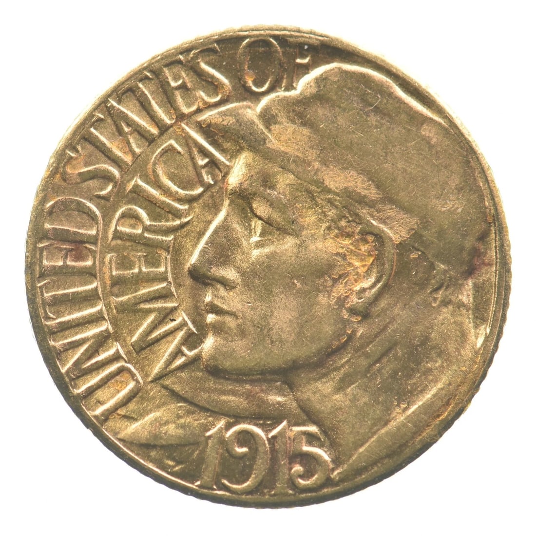 1915-S $1 PANAMA PACIFIC EXPOSITION GOLD: 1915-S $1 Panama Pacific Exposition Gold Brand/Mint: None Year: 1915 Denomination: $1 Country of Origin: United States Accessories: None Accessories Notice: When purchasing pre-owned goods,
