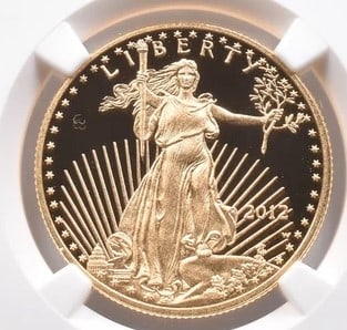 2012-W $25 AMERICAN GOLD EAGLE MERCANTI: 2012-W $25 American Gold Eagle Mercanti Brand/Mint: None Year: 2012 Denomination: $25 Country of Origin: United States Accessories: None Accessories Notice: When purchasing pre-owned goods,