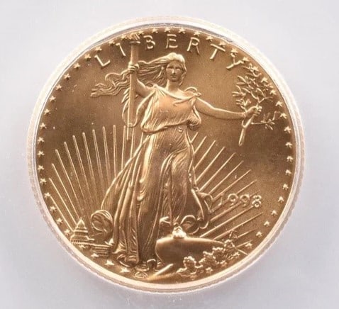 1998 $10 AMERICAN GOLD EAGLE GOLD (1 of 2)