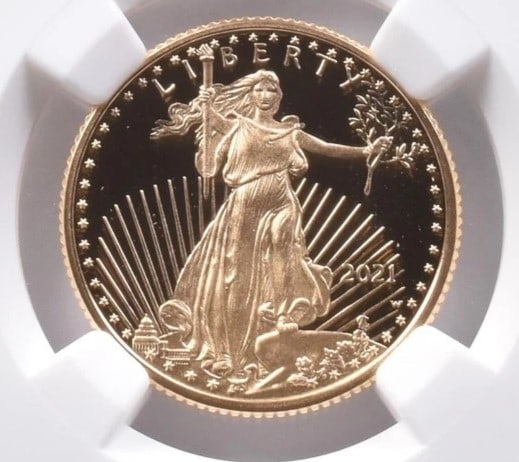 2021-W $10 AMERICAN GOLD EAGLE TYPE 1: 2021-W $10 American Gold Eagle Type 1 Brand/Mint: None Year: 2021 Denomination: $10 Country of Origin: United States Accessories: None Accessories Notice: When purchasing pre-owned goods,