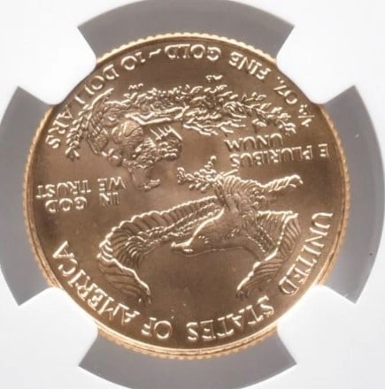 1999 $10 AMERICAN GOLD EAGLE: 1999 $10 American Gold Eagle Brand/Mint: None Year: 1999 Denomination: $10 Country of Origin: United States Accessories: None Accessories Notice: When purchasing pre-owned goods, please refer