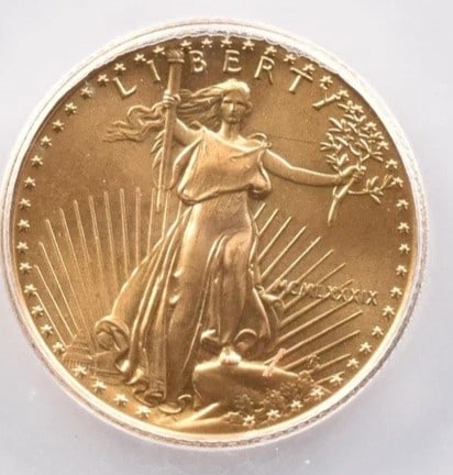 1989 $10 AMERICAN GOLD EAGLE: 1989 $10 American Gold Eagle Brand/Mint: None Year: 1989 Denomination: $10 Country of Origin: United States Accessories: None Accessories Notice: When purchasing pre-owned goods, please refer