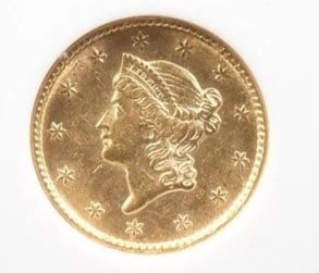 1851 $1 LIBERTY HEAD GOLD DOLLAR: 1851 $1 Liberty Head Gold Dollar Brand/Mint: None Year: 1851 Denomination: $1 Country of Origin: United States Accessories: None Accessories Notice: When purchasing pre-owned goods, please
