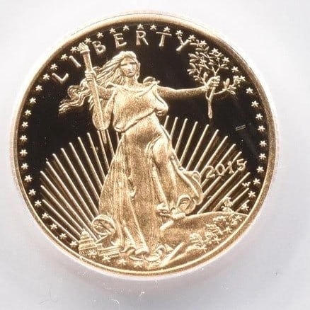 2015-W $10 AMERICAN GOLD EAGLE: 2015-W $10 American Gold Eagle Brand/Mint: None Year: 2015 Denomination: $10 Country of Origin: United States Accessories: None Accessories Notice: When purchasing pre-owned goods, please refer to