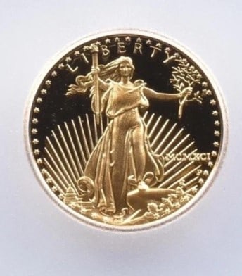 1991-P $5 AMERICAN GOLD EAGLE: 1991-P $5 American Gold Eagle Brand/Mint: None Year: 1991 Denomination: $5 Country of Origin: United States Accessories: None Accessories Notice: When purchasing pre-owned goods, please refer to t