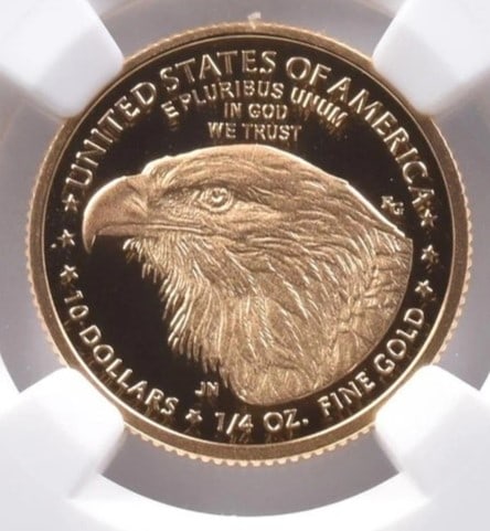 2021-W $10 AMERICAN GOLD EAGLE TYPE: 2021-W $10 American Gold Eagle Type Brand/Mint: None Year: 2021 Denomination: $10 Country of Origin: United States Accessories: None Accessories Notice: When purchasing pre-owned goods, please ref