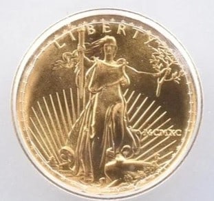 1990 $5 AMERICAN GOLD EAGLE: 1990 $5 American Gold Eagle Brand/Mint: None Year: 1990 Denomination: $5 Country of Origin: United States Accessories: None Accessories Notice: When purchasing pre-owned goods, please refer to the
