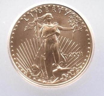 2001 $5 AMERICAN GOLD EAGLE MINT (1 of 2)