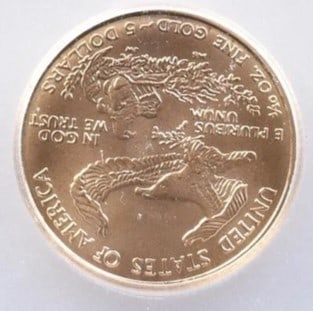 2001 $5 AMERICAN GOLD EAGLE MINT - 2