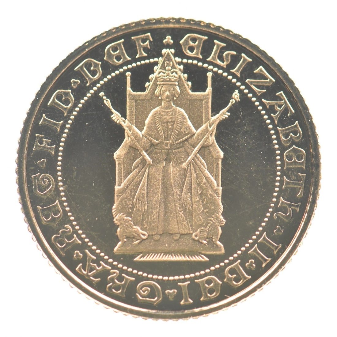 1989 GREAT BRITAIN GOLD 1/2 SOVEREIGN ANNIVERSARY (1 of 2)