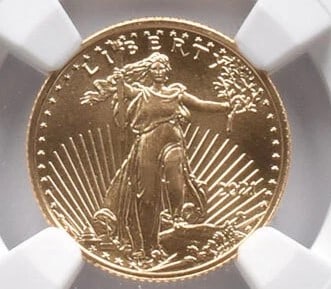 2021 $5 AMERICAN GOLD EAGLE: 2021 $5 American Gold Eagle Brand/Mint: None Year: 2021 Denomination: $5 Country of Origin: United States Accessories: None Accessories Notice: When purchasing pre-owned goods, please refer to