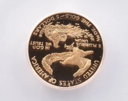 1995-W $5 AMERICAN GOLD EAGLE: 1995-W $5 American Gold Eagle Brand/Mint: None Year: 1995 Denomination: $5 Country of Origin: United States Accessories: None Accessories Notice: When purchasing pre-owned goods, please refer to t