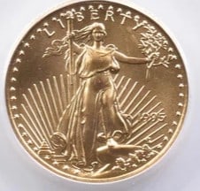 1995 $10 AMERICAN GOLD EAGLE: 1995 $10 American Gold Eagle Brand/Mint: None Year: 1995 Denomination: $10 Country of Origin: United States Accessories: None Accessories Notice: When purchasing pre-owned goods, please refer to t