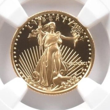 1991-P $5 AMERICAN GOLD EAGLE MERCANTI: 1991-P $5 American Gold Eagle Mercanti Brand/Mint: None Year: 1991 Denomination: $5 Country of Origin: United States Accessories: None Accessories Notice: When purchasing pre-owned goods,