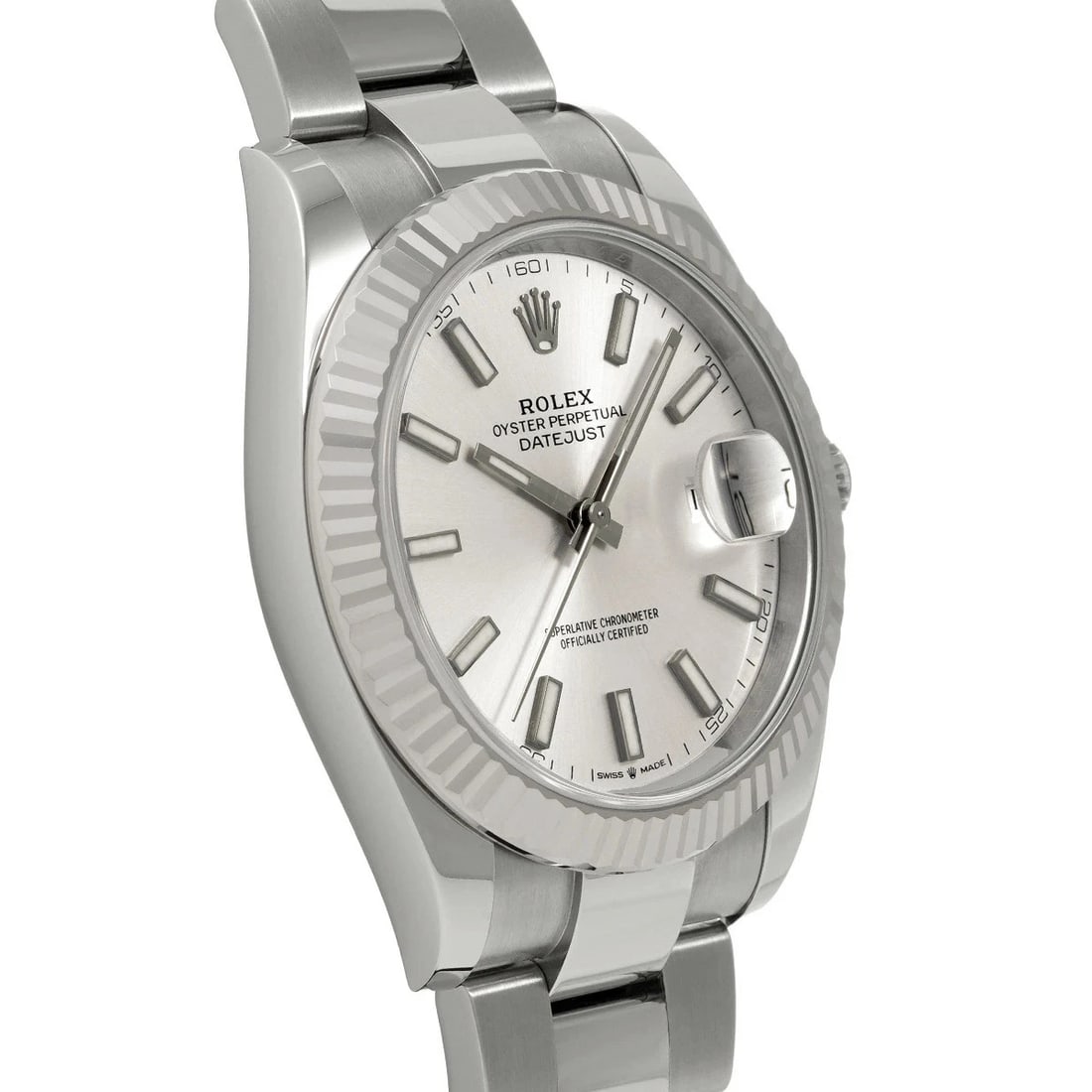 ROLEX DATEJUST SILVER WATCH - 3