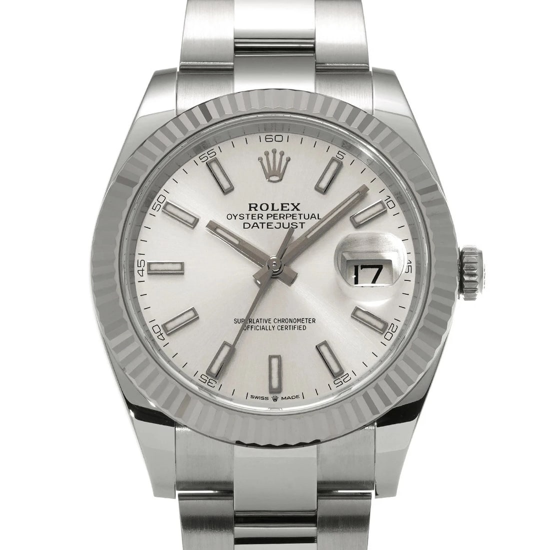 ROLEX DATEJUST SILVER WATCH - 4
