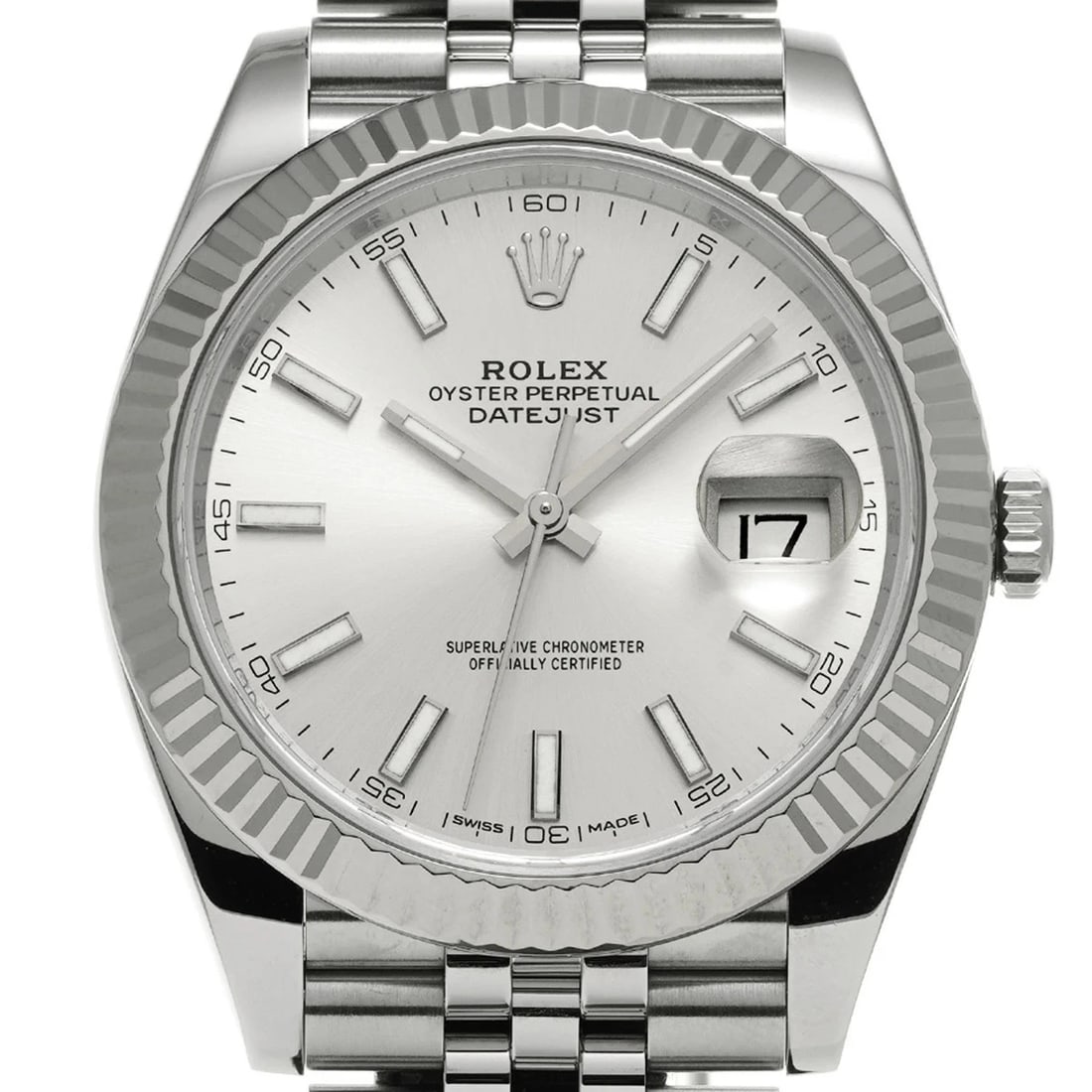 ROLEX DATEJUST SILVER WATCH - 4
