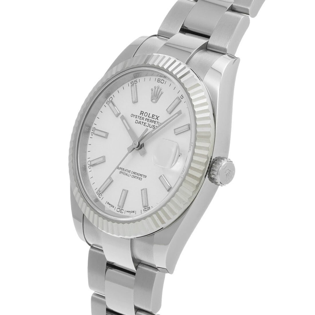 ROLEX DATEJUST WHITE WATCH - 2