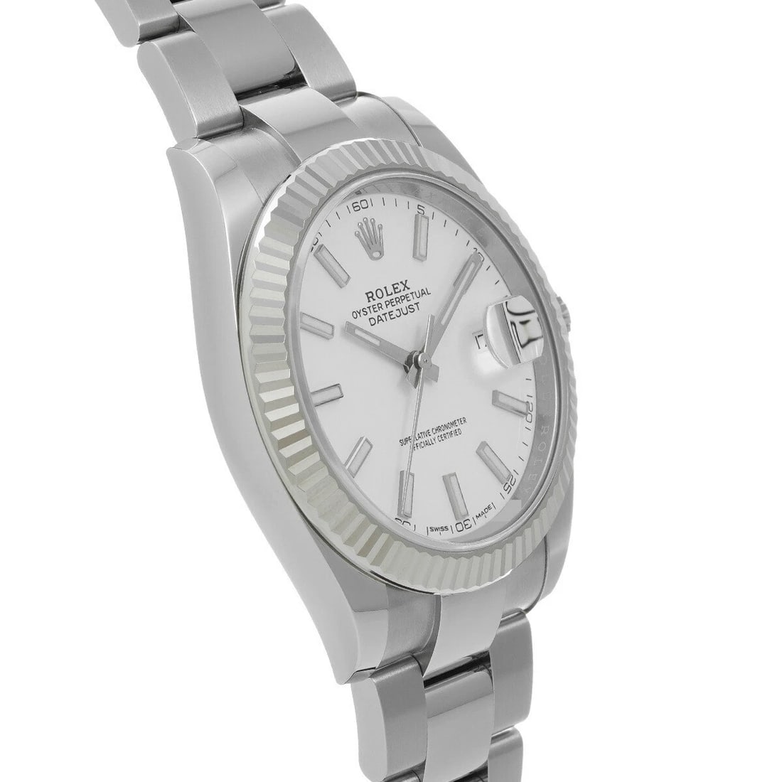 ROLEX DATEJUST WHITE WATCH - 3