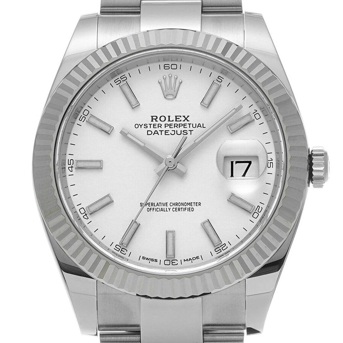 ROLEX DATEJUST WHITE WATCH - 4