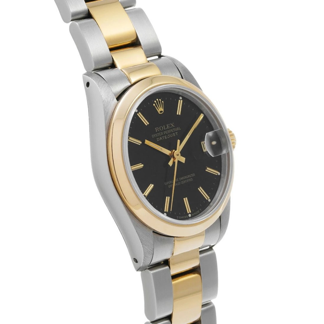 ROLEX DATEJUST BLACK WATCH - 3