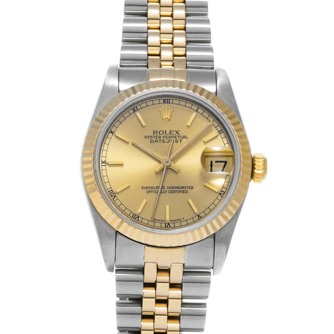 ROLEX DATEJUST WATCH: ROLEX Datejust Watch Brand: ROLEX Type: N/A Material: Band Material Stainless, Case Material Sapphire Crystal Color: Band Color N/A Size: Band Size none, Case Size 31×31mm Accessories: None